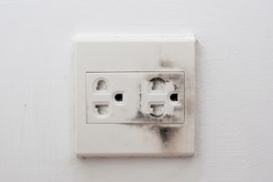 Burnt,And,Damaged,Electric,Plug,Socket,From,Overload,Short,Circuit,